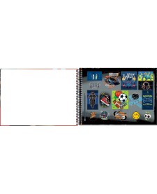 imagem de detalhe produto Caderno de Cartografia e Desenho Espiral Capa Dura X-Racing 80 Folhas