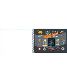 imagem de detalhe produto Caderno de Cartografia e Desenho Espiral Capa Dura X-Racing 80 Folhas