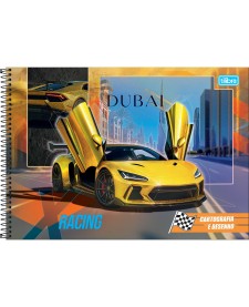 imagem principal do produto Caderno de Cartografia e Desenho Espiral Capa Dura X-Racing 80 Folhas