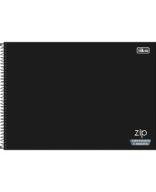 imagem principal do produto Caderno de Cartografia e Desenho Espiral Capa Dura Zip Preto 80 Folhas