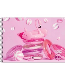 imagem principal do produto Caderno de Cartografia e Desenho Espiral Capa Dura Zoom+ Feminino 96 Folhas