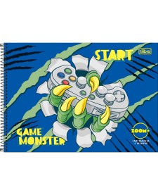 imagem principal do produto Caderno de Cartografia e Desenho Espiral Capa Dura Zoom+ Masculino 96 Folhas