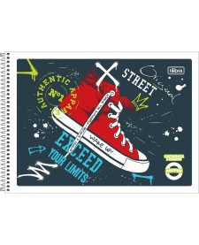 imagem principal do produto Caderno de Cartografia e Desenho Espiral Capa Flexível Pepper 40 Folhas