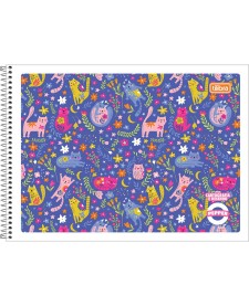 imagem principal do produto Caderno de Cartografia e Desenho Espiral Capa Flexível Pepper 80 Folhas