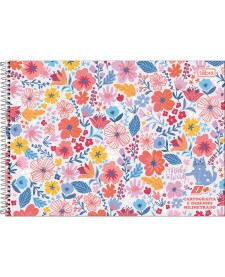 imagem principal do produto Caderno de Cartografia e Desenho Milimetrado Espiral Capa Dura D+ Feminino 96 Folhas
