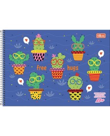 imagem principal do produto Caderno de Cartografia e Desenho Milimetrado Espiral Capa Dura D+ Feminino 96 Folhas