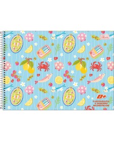 imagem principal do produto Caderno de Cartografia e Desenho Milimetrado Espiral Capa Dura D+ Feminino 96 Folhas