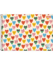 imagem principal do produto Caderno de Cartografia e Desenho Milimetrado Espiral Capa Dura D+ Feminino 96 Folhas