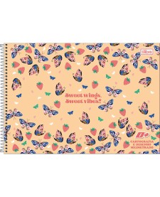 imagem principal do produto Caderno de Cartografia e Desenho Milimetrado Espiral Capa Dura D+ Feminino 96 Folhas