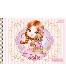 imagem principal do produto Caderno de Cartografia e Desenho Milimetrado Espiral Capa Dura Jolie 80 Folhas