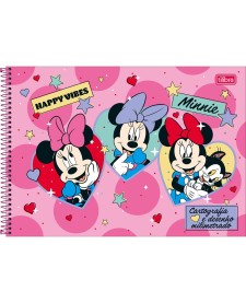 imagem principal do produto Caderno de Cartografia e Desenho Milimetrado Espiral Capa Dura Minnie 80 Folhas