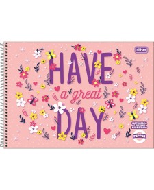 imagem principal do produto Caderno de Cartografia e Desenho Milimetrado Espiral Capa Dura Pepper Feminino 80 Folhas