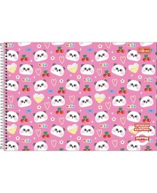 imagem principal do produto Caderno de Cartografia e Desenho Milimetrado Espiral Capa Dura Pepper Feminino 80 Folhas