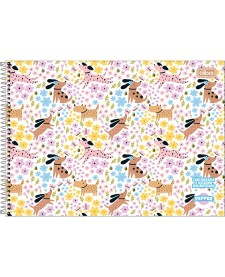 imagem principal do produto Caderno de Cartografia e Desenho Milimetrado Espiral Capa Dura Pepper Feminino 80 Folhas