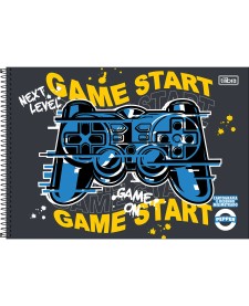 imagem principal do produto Caderno de Cartografia e Desenho Milimetrado Espiral Capa Dura Pepper Masculino 80 Folhas