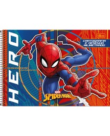 imagem principal do produto Caderno de Cartografia e Desenho Milimetrado Espiral Capa Dura Spider-Man 80 Folhas