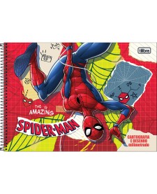 imagem principal do produto Caderno de Cartografia e Desenho Milimetrado Espiral Capa Dura Spider-Man 80 Folhas