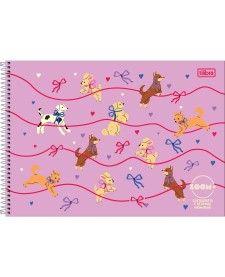imagem principal do produto Caderno de Cartografia e Desenho Milimetrado Espiral Capa Dura Zoom+ Feminino 96 Folhas