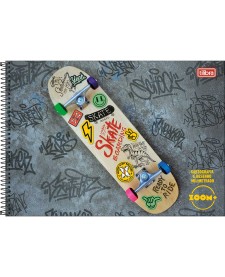 imagem principal do produto Caderno de Cartografia e Desenho Milimetrado Espiral Capa Dura Zoom+ Masculino 96 Folhas