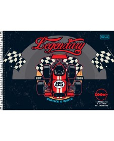 imagem principal do produto Caderno de Cartografia e Desenho Milimetrado Espiral Capa Dura Zoom+ Masculino 96 Folhas