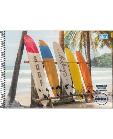 imagem principal do produto Caderno de Cartografia e Desenho Milimetrado Espiral Capa Dura Zoom+ Masculino 96 Folhas