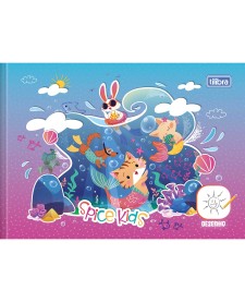 imagem principal do produto Caderno de Desenho Brochura 1/4 Capa Dura Spice Kids 40 Folhas