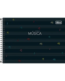 imagem principal do produto Caderno de Música Espiral Capa Dura Pequeno Tilibra 80 Folhas
