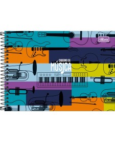 imagem principal do produto Caderno de Música Espiral Capa Dura Pequeno Tilibra 80 Folhas
