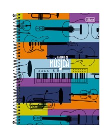 imagem principal do produto Caderno de Música Espiral Capa Dura Universitário Tilibra 80 Folhas