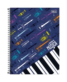 imagem principal do produto Caderno de Música Espiral Capa Dura Universitário Tilibra 80 Folhas