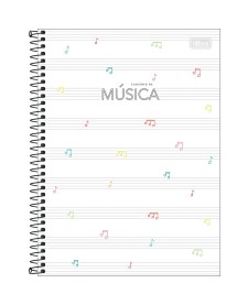 imagem principal do produto Caderno de Música Espiral Capa Dura Universitário Tilibra 80 Folhas