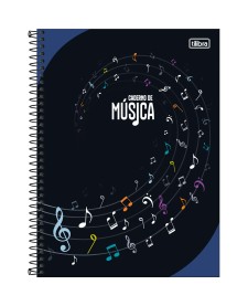 imagem principal do produto Caderno de Música Espiral Capa Dura Universitário Tilibra 80 Folhas