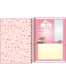 imagem de detalhe produto Caderno Espiral Capa Dura 1/4 Bookland 80 folhas
