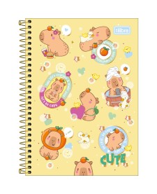 imagem principal do produto Caderno Espiral Capa Dura 1/4 Capyclub 80 Folhas