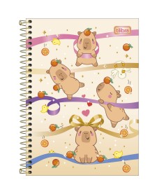 imagem principal do produto Caderno Espiral Capa Dura 1/4 Capyclub 80 Folhas