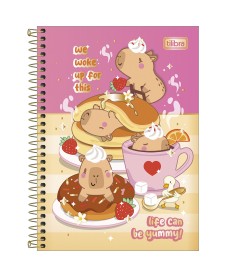 imagem principal do produto Caderno Espiral Capa Dura 1/4 Capyclub 80 Folhas