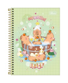 imagem principal do produto Caderno Espiral Capa Dura 1/4 Capyclub 80 Folhas