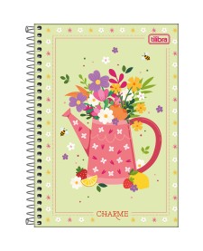 imagem principal do produto Caderno Espiral Capa Dura 1/4 Charme 80 Folhas