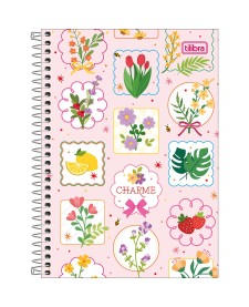 imagem principal do produto Caderno Espiral Capa Dura 1/4 Charme 80 Folhas