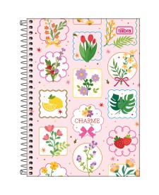imagem principal do produto Caderno Espiral Capa Dura 1/4 Charme 80 Folhas