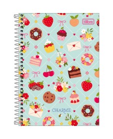 imagem principal do produto Caderno Espiral Capa Dura 1/4 Charme 80 Folhas