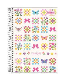 imagem principal do produto Caderno Espiral Capa Dura 1/4 Charme 80 Folhas