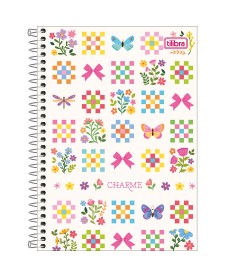 imagem principal do produto Caderno Espiral Capa Dura 1/4 Charme 80 Folhas