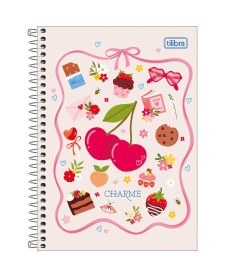 imagem principal do produto Caderno Espiral Capa Dura 1/4 Charme 80 Folhas