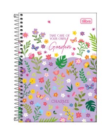 imagem principal do produto Caderno Espiral Capa Dura 1/4 Charme 80 Folhas
