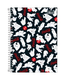 imagem principal do produto Caderno Espiral Capa Dura 1/4 Coca-Cola 80 Folhas