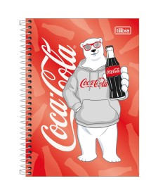 imagem principal do produto Caderno Espiral Capa Dura 1/4 Coca-Cola 80 Folhas