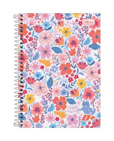 imagem principal do produto Caderno Espiral Capa Dura 1/4 D+ Feminino 200 Folhas
