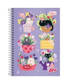 imagem principal do produto Caderno Espiral Capa Dura 1/4 D+ Feminino 200 Folhas