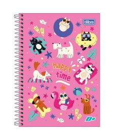 imagem principal do produto Caderno Espiral Capa Dura 1/4 D+ Feminino 200 Folhas